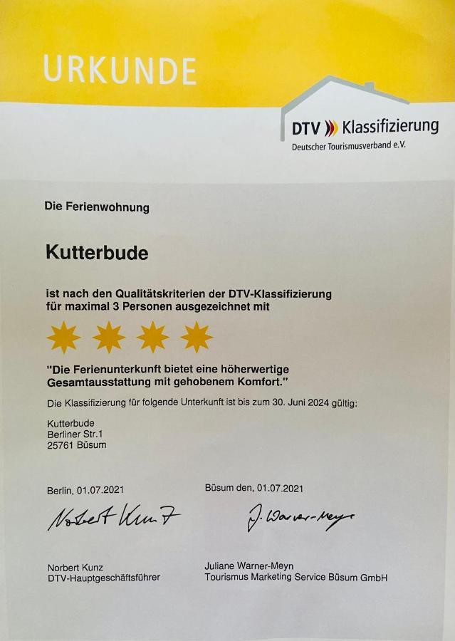 Kutterbude Buesum - Bude I Eksteriør billede